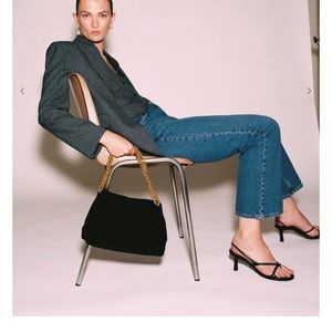 NWT MANGO Chain Suede Bag